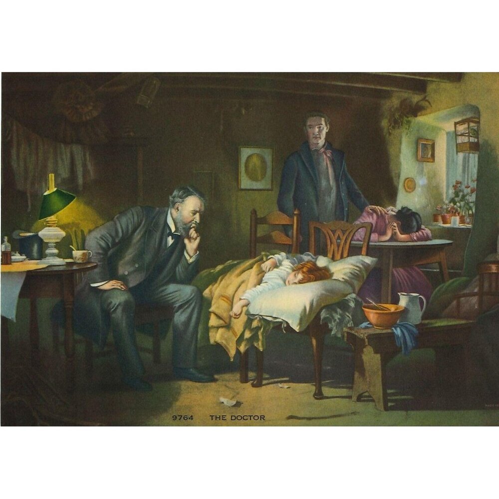 Vintage Calendar Print "The Doctor" 6x7.75